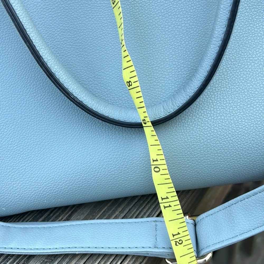 Dog Carrier in PU LEATHER light blue crossbody/tote